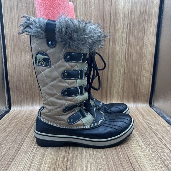 Sorel Shoes - Sorel Women's Tofino Cate Boots Quilted Faux Fur Winter Snow NL1937 Brown US 8.5